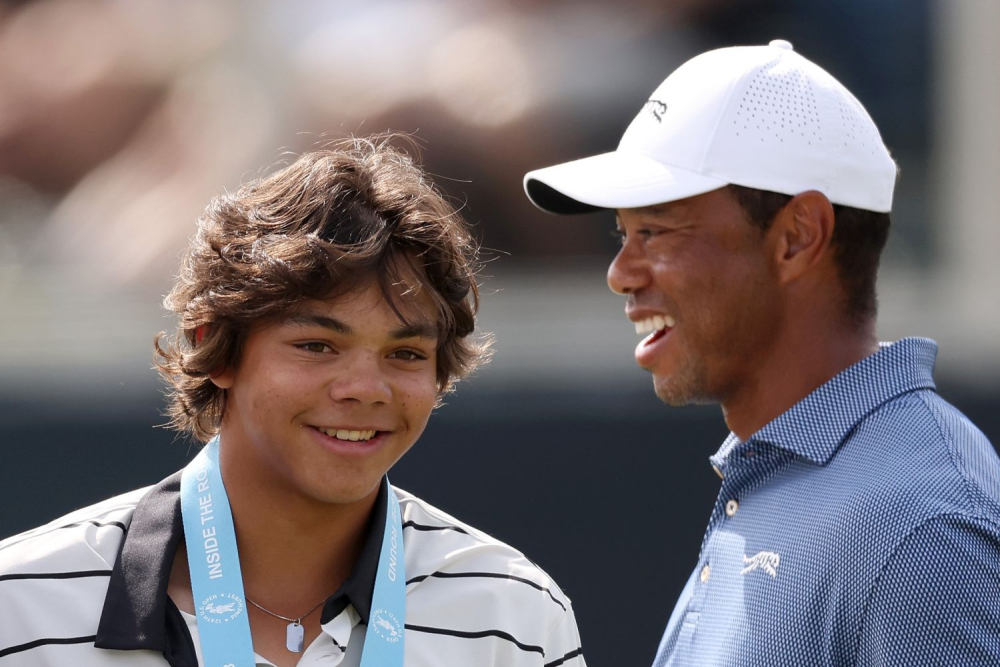 Charlie Woods a Tiger Woods (foto: GettyImages).