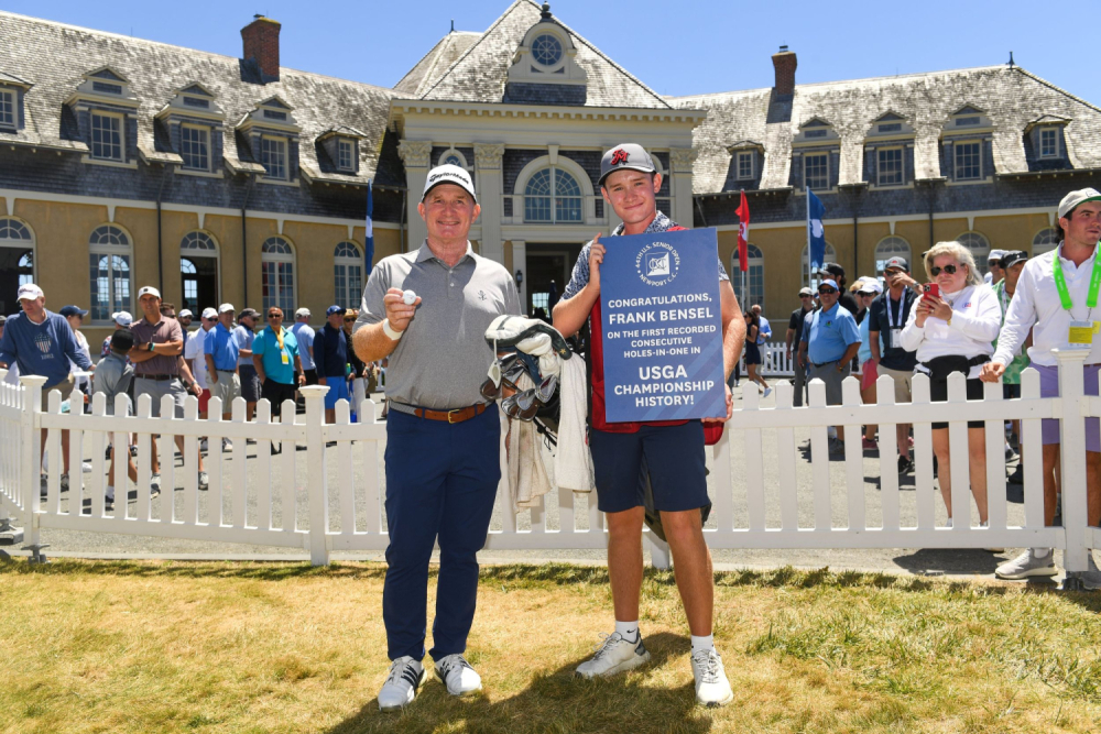 Frank Bensel Jr. se svým synem Hagelem (foto: USGA)