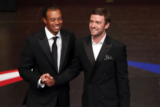 Tiger Woods a Justin Timberlake (Foto: Getty Images)