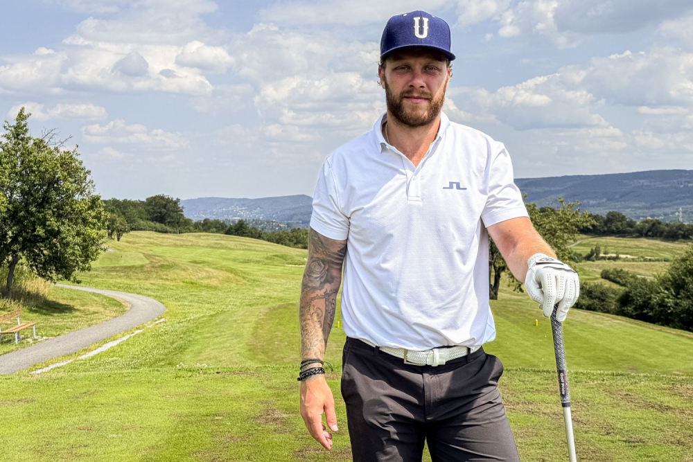 David Pastrňák je jednou z hlavních hvězd Golf Hockey Challenge 2024 (foto: Matej Tirpák)