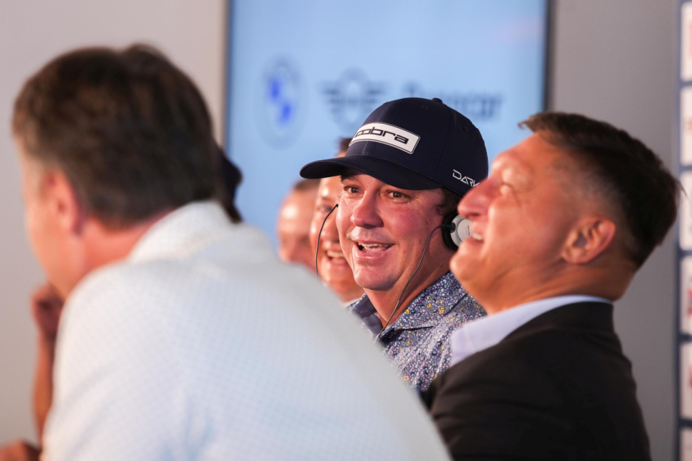 Jason Dufner během tiskové konference k D+D REAL Czech Masters (foto: Patrik Jeřicha)