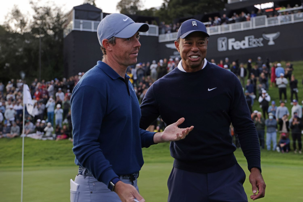 Tiger Woods a Rory McIlroy (foto: GettyImages).