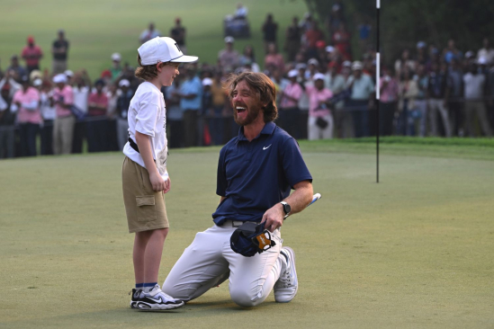 Tommy Fleetwood se synem Frankiem (foto: GettyImages). Tommy Fleetwood se synem Frankiem (foto: GettyImages).