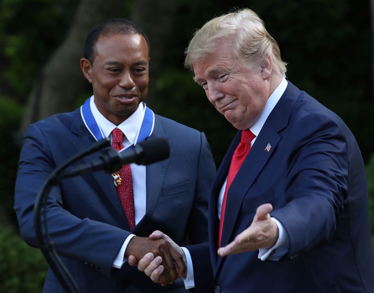 Tiger Woods a Donald Trump