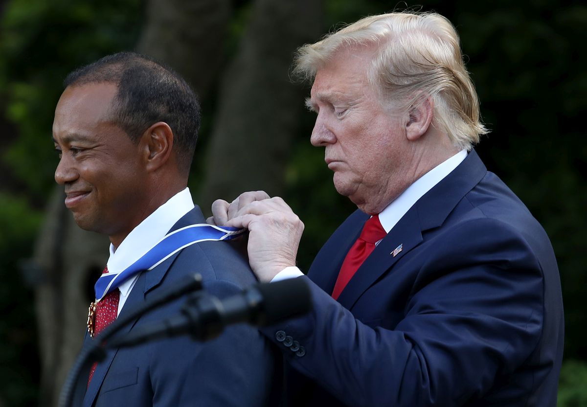 Tiger Woods a Donald Trump