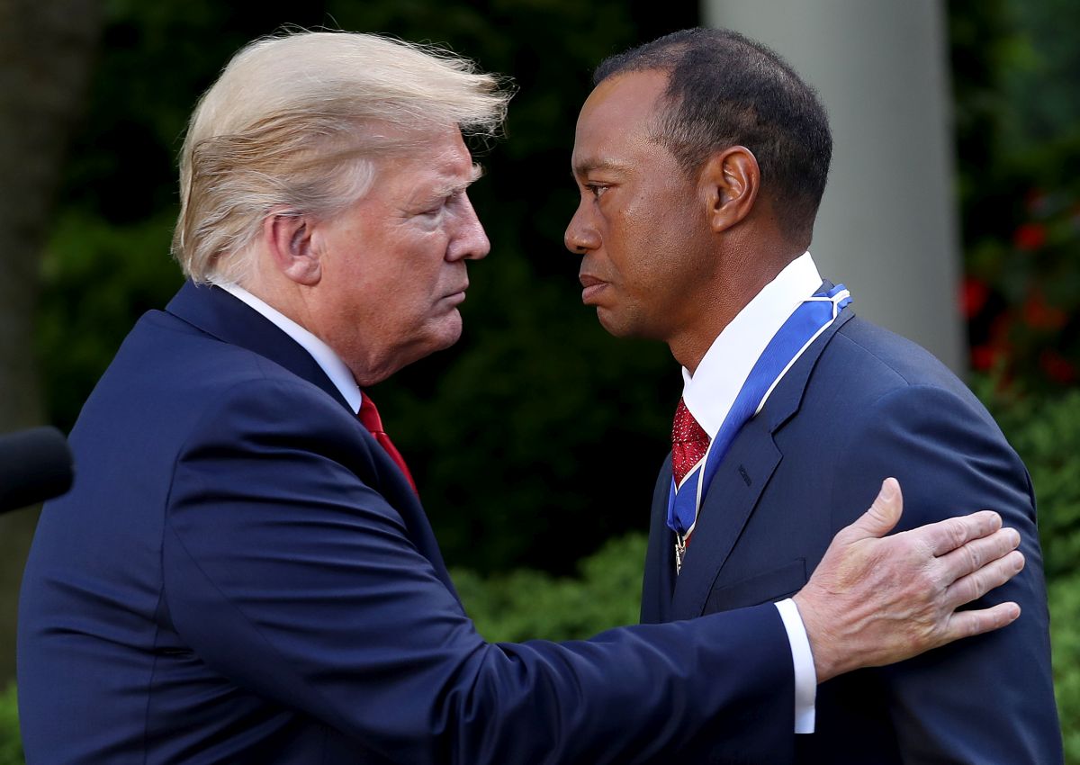 Tiger Woods a Donald Trump