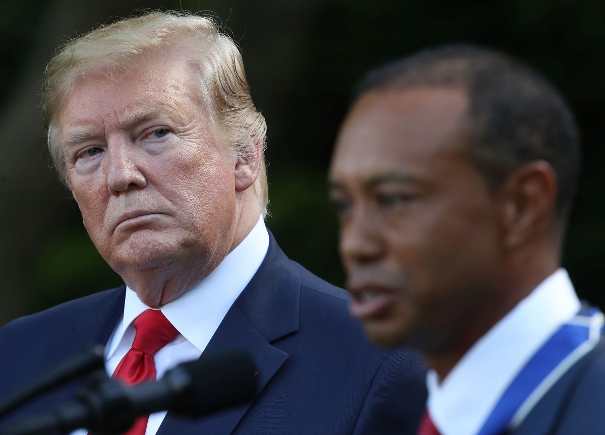 Tiger Woods a Donald Trump