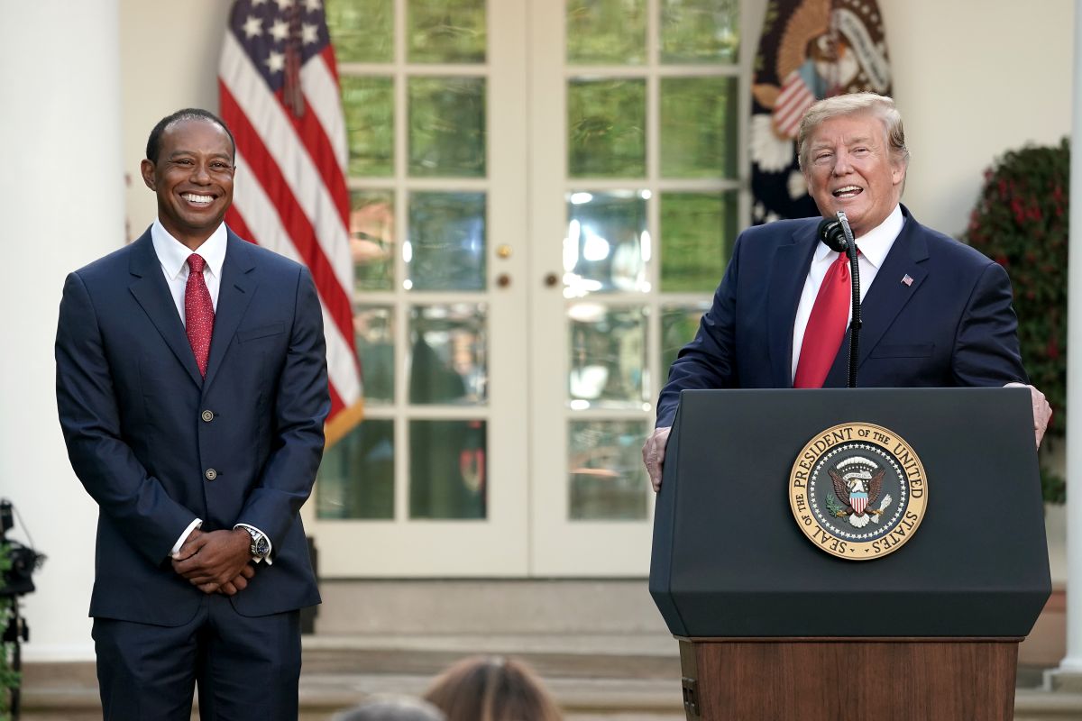 Tiger Woods a Donald Trump