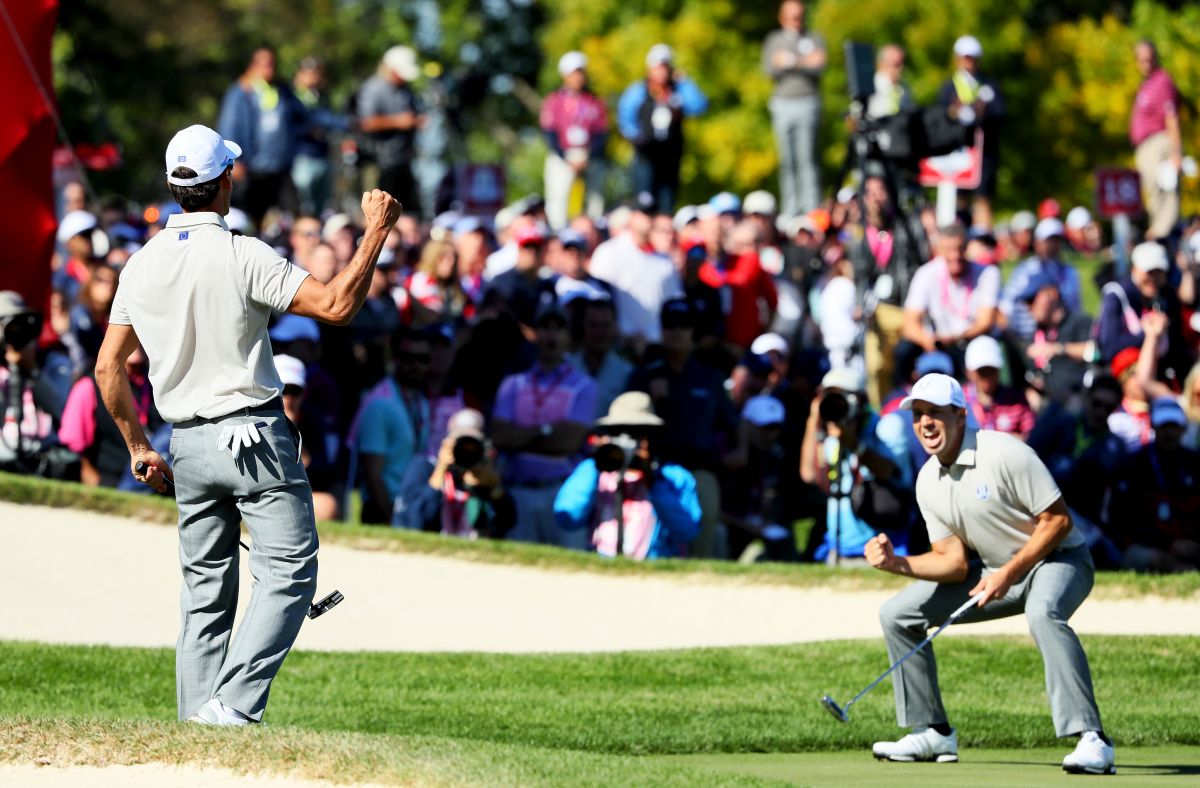 Druhý den Ryder Cupu 2016