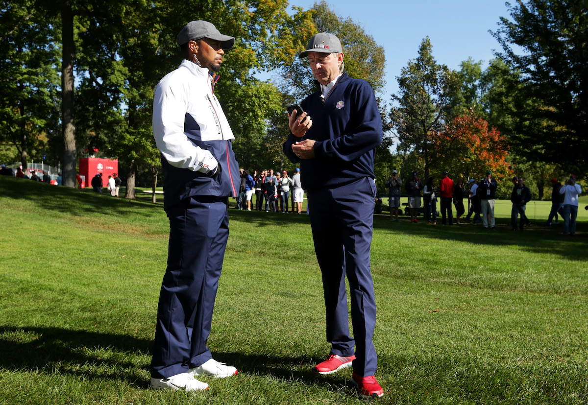 Tiger Woods a Davis Love III