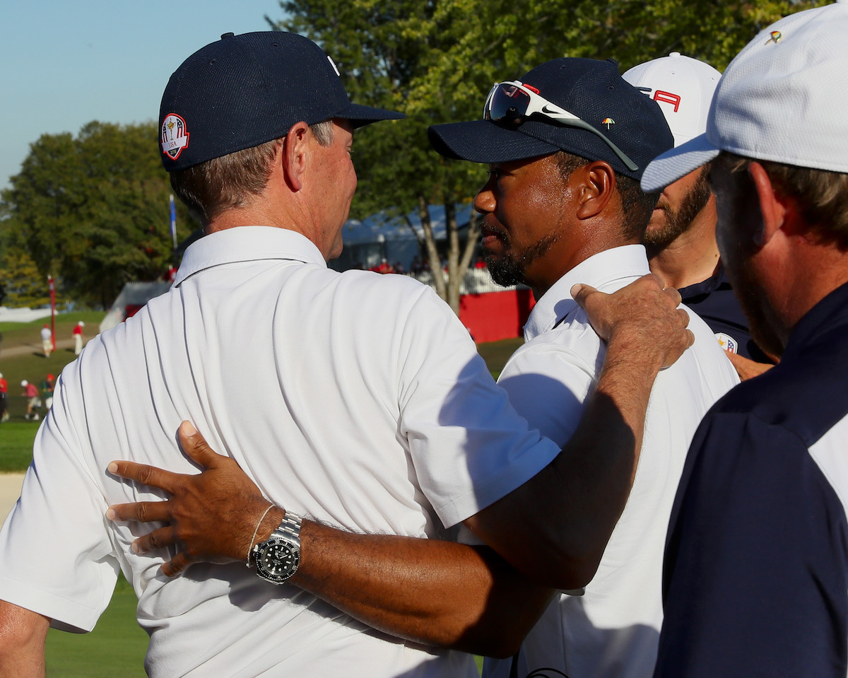 Tiger Woods a Davis Love III