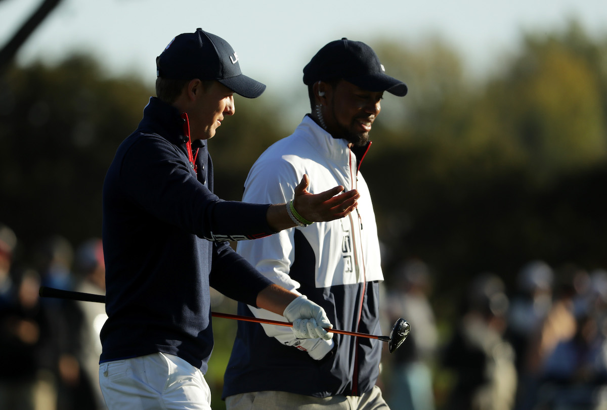 Tiger Woods a Jordan Spieth