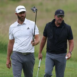 Dustin Johnson a Phil Mickelson